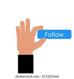 Click here button with hand icon