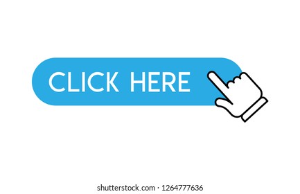 Click here button with hand pointer clicking