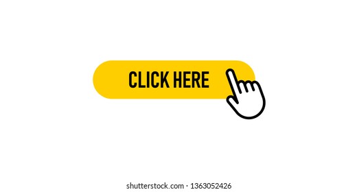 Click here button with hand pointer clicking
