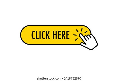 Click here button with hand pointer clicking