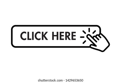 Click here button with hand pointer clicking