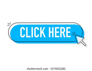 Click here button with hand pointer clicking.