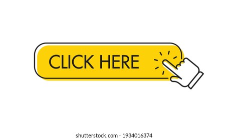 Click here button with hand pointer clicking