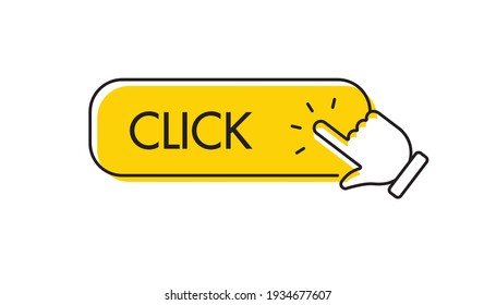 Click Here Button With Hand Pointer Clicking