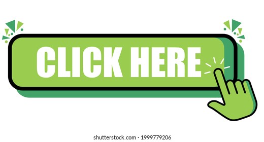 Click here button with hand pointer clicking