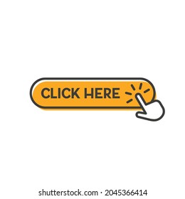 Click here button with hand pointer icon