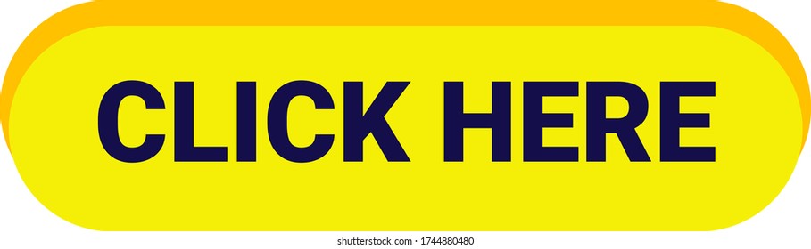 Click here button. Isolated website click here yellow bar button for join now or register