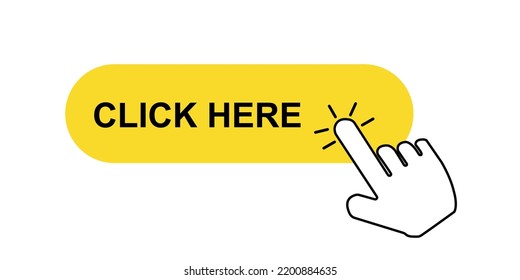 Click here button on the white background for website and UI material. eps 10
