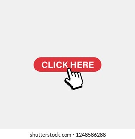 Click here button. Pixel cursor