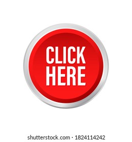 Click here button. Promotion sign. Vector stock illustration.