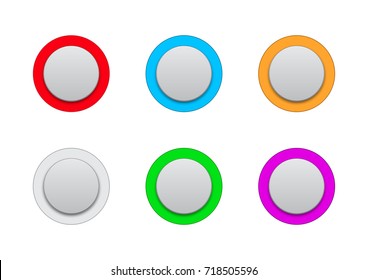 click here button set vector