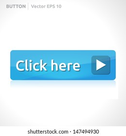 Click here button template | vector design eps | business banner with symbol icon | website element | web blue