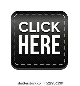 Click Here button vector black