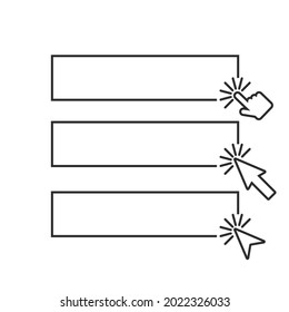 Click here button. Vector illustration