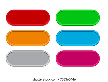 Click here button vector set