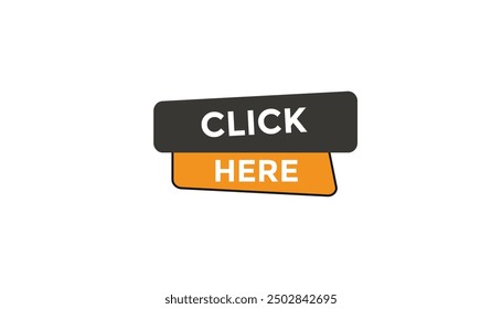 Click here button web banner templates. Vector Illustration