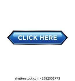 click here button website vector template