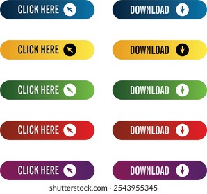 Hacer clic aquí Botones y Botones de Descarga