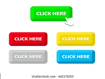 click here buttons set vector