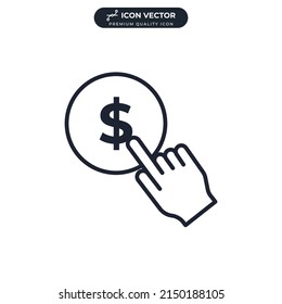 Haga clic aquí Comprar ahora plantilla de símbolo de icono para la colección de diseño gráfico y web ilustración vectorial