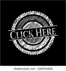 Click Here chalkboard emblem