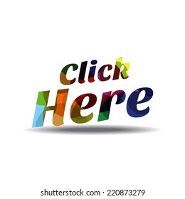 Click Here Colorful Vector Icon Design