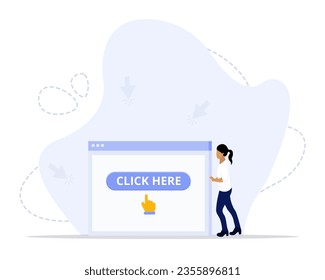 Haga clic aquí en la ilustración de concepto. Adecuado para página de inicio web, ui, aplicación móvil, diseño editorial, volante, banner y otros relacionados 
ocasión.