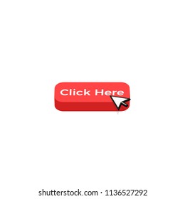 click here finger cursor  button vector sing