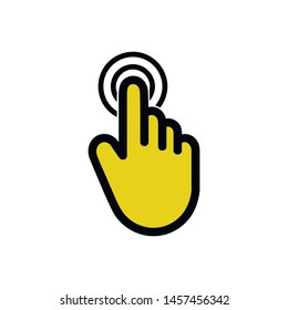 Click here flat vector icon. Logo Template vector icon illustration design
