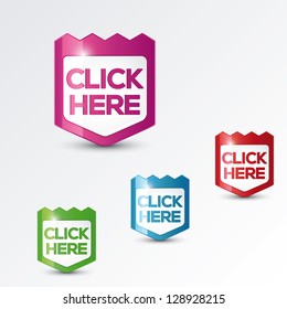Click here glossy web buttons
