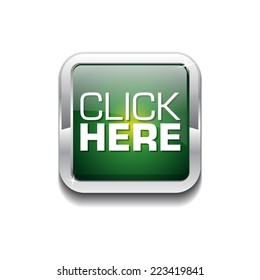 Click Here Green Vector Icon Button