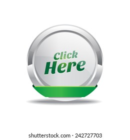 Click Here Green Vector Icon Button
