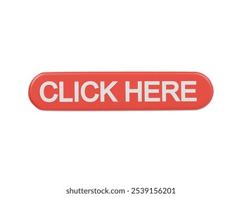 Click here icon 3d render illustration