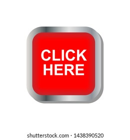 Click Here Icon. Action Button or Direct Command Illustration As A Simple Vector Sign & Trendy Symbol for Design and Websites, Presentation or Mobile Application. 