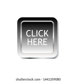 Click Here Icon. Action Button or Direct Command Illustration As A Simple Vector Sign & Trendy Symbol for Design and Websites, Presentation or Mobile Application. 