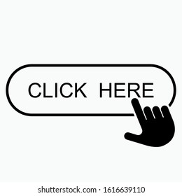 Click Here Icon - Direction Illustrations, Vector Sign & Trendy Symbol.