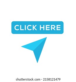 click here icon flat vector illustration 