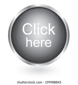 Click here icon glossy button