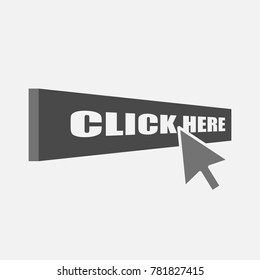 click here icon for online links and websites business vector eps10