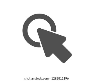 Click here icon. Push the button sign. Web cursor symbol. Quality design element. Classic style icon. Vector