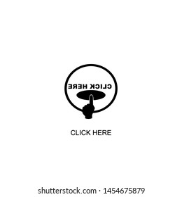 click here icon vector black design