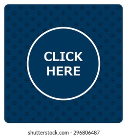 click here. icon. vector. Flat design style.