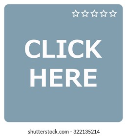 click here. icon. vector. Flat design style.