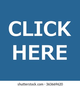 click here. icon. vector. Flat design style.