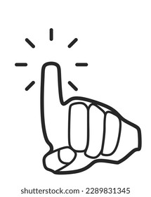 Click here icon. vector illustration