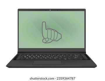Click here icon. vector illustration
