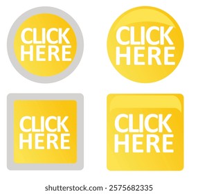 Click here icon. vector illustration