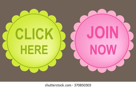 Click here and join now buttons.