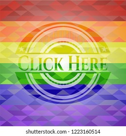 Click Here lgbt colors emblem 
