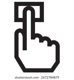 Hacer clic aquí Icono de Vector moderno – Plantilla de símbolo de ilustración mínima para Web Diseño de interfaz de usuario de App móvil